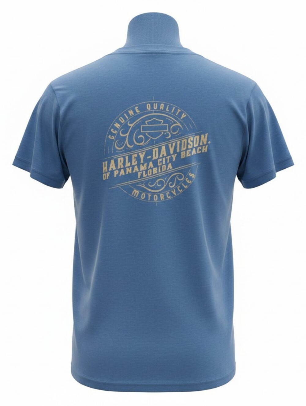 Harley-Davidson Blue Graphic T-Shirt Panama City Beach Florida - Picture 4 of 8